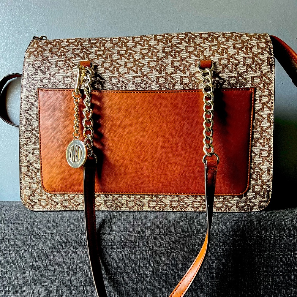 DKNY Multicolour-Caramel Bryant Lg Zip Tote.